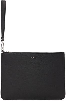 BOSS Black Leather Pouch