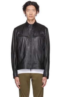 Boss Black Zip Leather Jacket