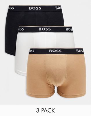 BOSS Bodywear 3 pack boxer trunks in multi