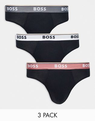 BOSS Bodywear 3 pack briefs in black