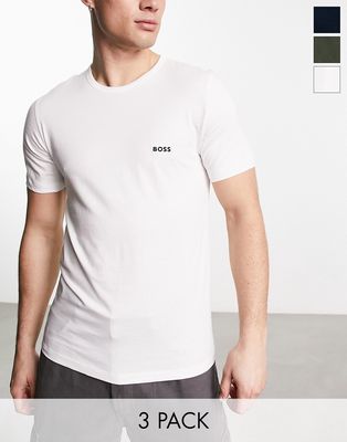 BOSS Bodywear 3 pack t-shirt set in multi