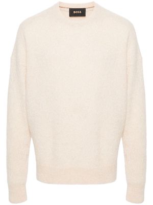 BOSS brushed cashmere-blend jumper - Neutrals