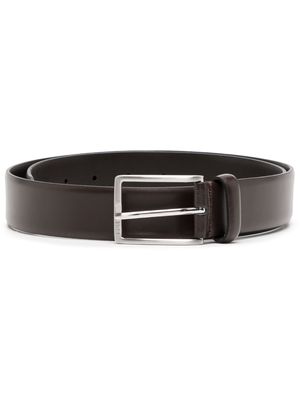 BOSS buckle-fastening leather belt - Brown
