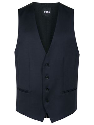 BOSS button-down tailored waistcoat - Black