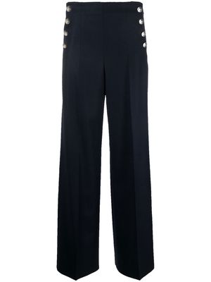 BOSS buttoned high-waisted trousers - Blue