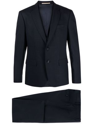 BOSS checked single-breasted three-piece suit - Blue