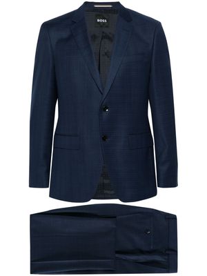 BOSS checked wool suit - Blue