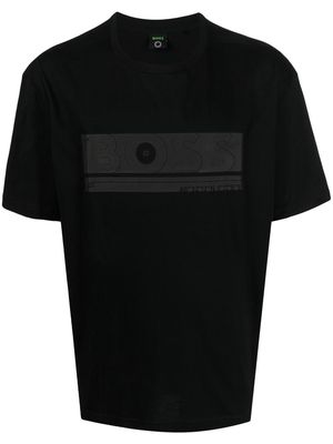 BOSS chest-logo crew-neck T-shirt - Black