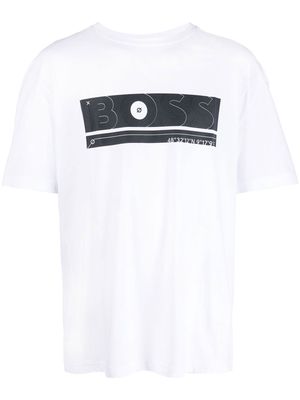 BOSS chest-logo crew-neck T-shirt - White