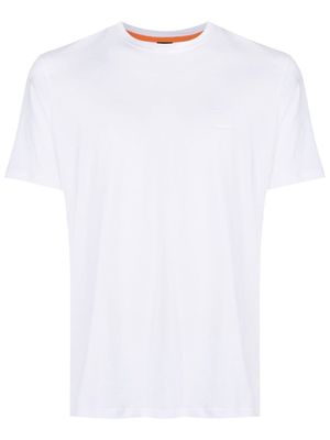 BOSS chest logo-patch detail T-shirt - White