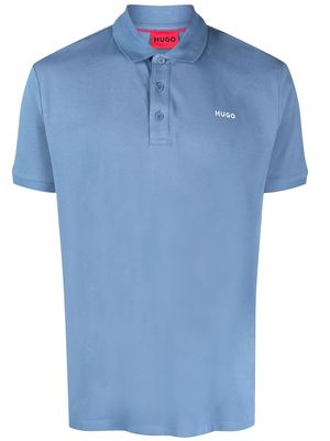 BOSS chest logo-print polo shirt - Blue