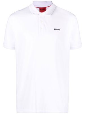 BOSS chest logo-print polo shirt - White