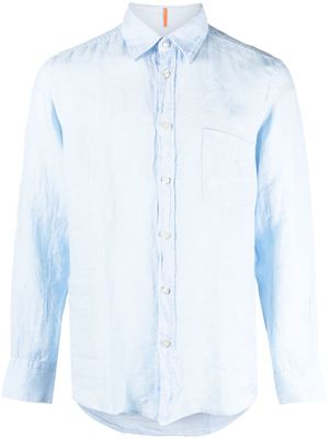 BOSS chest patch-pocket shirt - Blue