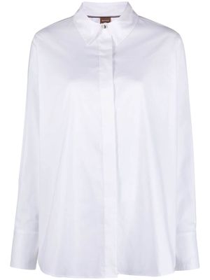 BOSS concealed-fastening long-sleeve shirt - White