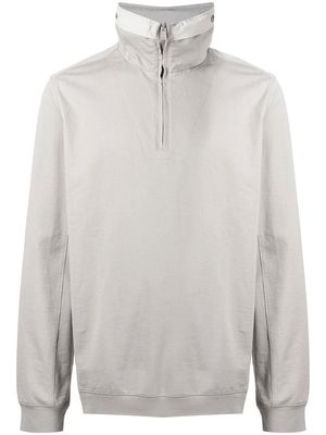 BOSS concealed-hood sweatshirt - Grey