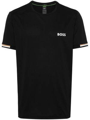 BOSS contrasting stripe-detail T-shirt - Black
