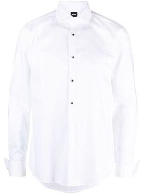 BOSS cotton tuxedo shirt - White