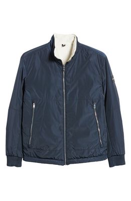 BOSS Crepin Zip-Up Jacket in Dark Blue