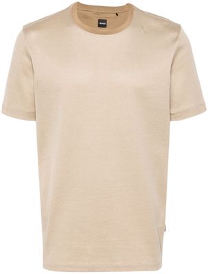 BOSS crew-neck cotton T-shirt - Neutrals