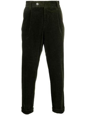 BOSS cropped corduroy trousers - Green