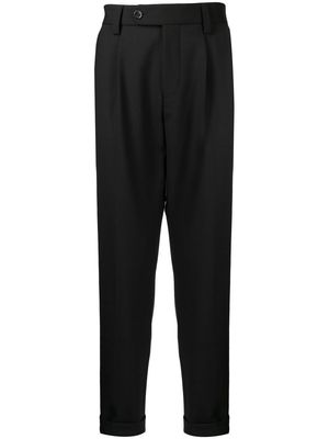 BOSS cropped slim-cut trousers - Black