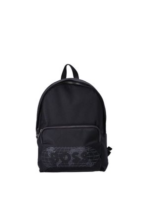 BOSS crystal-embellished logo backpack - Black