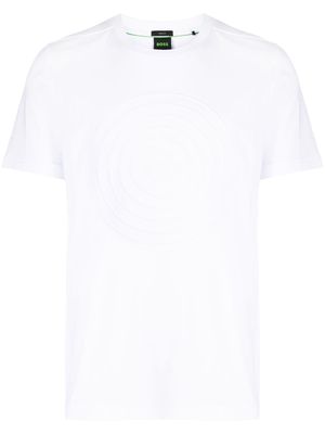 BOSS debossed-logo cotton T-shirt - White