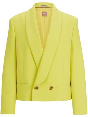 BOSS double-breasted blazer - 727 YELLOW