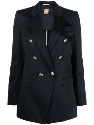 BOSS double-breasted button-fastening jacket - Blue