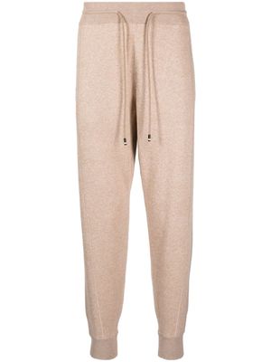 BOSS drawstring knitted track pants - Brown