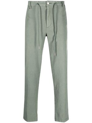 BOSS drawstring waistband trousers - Green
