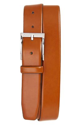 BOSS Elloy Leather Belt in Medium Brown