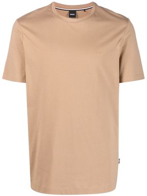 BOSS embossed-logo jersey T-shirt - Neutrals