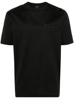 BOSS embroidered-logo cotton T-shirt - Black
