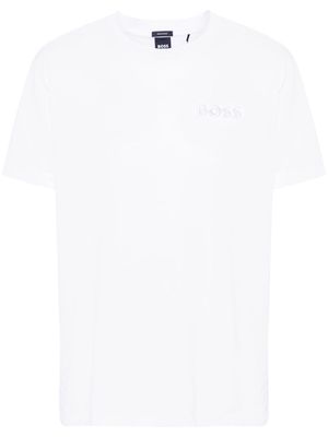 BOSS embroidered-logo cotton T-shirt - White