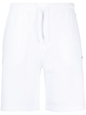 BOSS embroidered-logo drawstring-waist shorts - White