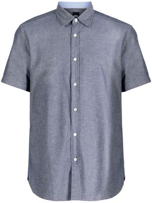 BOSS embroidered-logo shirt - Grey