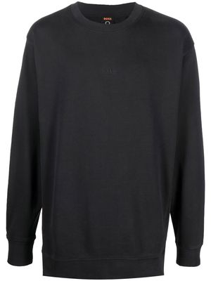 BOSS embroidered-logo sweatshirt - Black