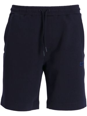 BOSS embroidered-logo track shorts - Blue