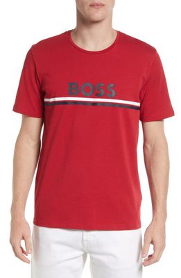 BOSS Essential Cotton Lounge T-Shirt in Red
