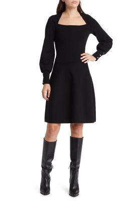 BOSS Fakunda Long Sleeve Sweater Dress in Black