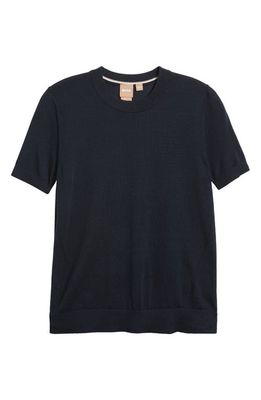 BOSS Falyssiasi Wool T-Shirt Sweater in Sky Captain