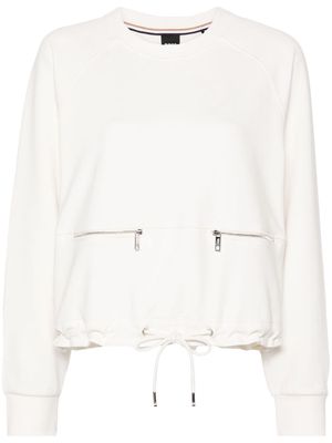 BOSS faux-pocket crew-neck sweatshirt - White