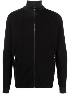 BOSS fine-knit zipped cardigan - Black