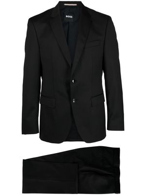 BOSS fitted single-breasted suit set - Black