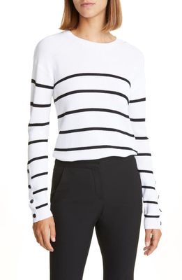 BOSS Fittina Stripe Sweater in Black Stripe