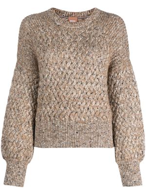 BOSS Forenza cable-knit jumper - Brown
