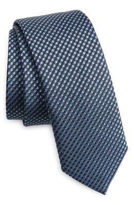 BOSS Geometric Silk Blend Tie in Light Blue