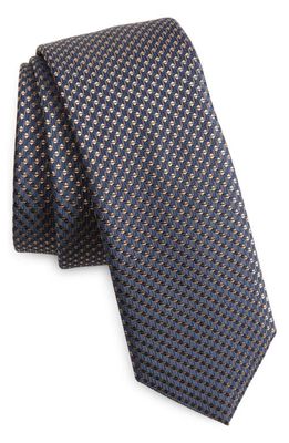 BOSS Geometric Silk Blend Tie in Medium Beige