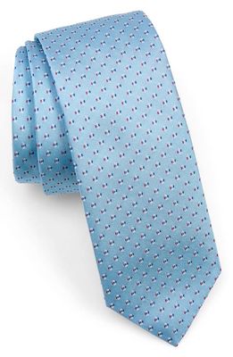 BOSS Geometric Silk Tie in Light/Pastel Blue